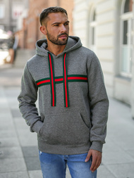 Sudadera de hombre grafito OZONEE JS/8B1735/5