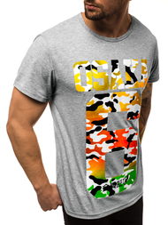 Camiseta de hombre gris OZONEE JS/KS1958