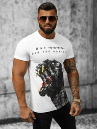 Camiseta de hombre blanca OZONEE O/T127/1Z