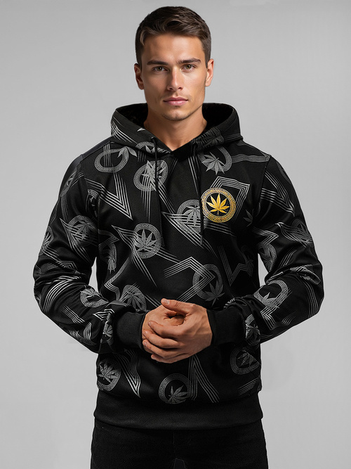 Sudadera de hombre negra OZONEE O/B271