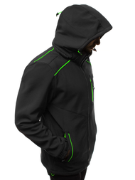 Chaqueta de hombre negra-verde OZONEE GE/12259