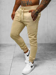 Pantalón de chándal de hombre beige claro OZONEE JS/XW01/159Z
