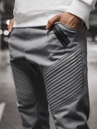 Pantalón chino jogger de hombre gris OZONEE A/0952
