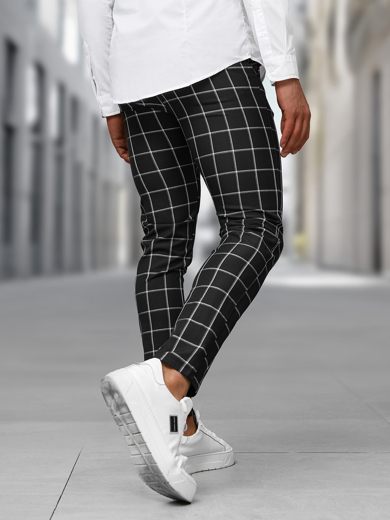 Pantalón chino de hombre negras OZONEE DJ/5522Z