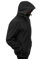 Chaqueta de hombre negro-verde OZONEE GE/12263