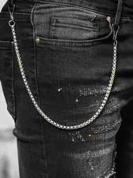 Vaqueros de hombre negras OZONEE O/MB465