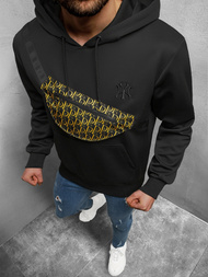 Sudadera de hombre negro-dorada OZONEE O/HM736Z