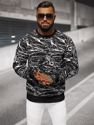 Sudadera de hombre negra OZONEE JS/8B1222/3