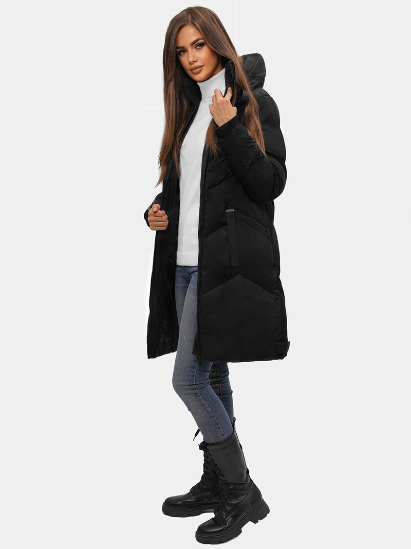 Chaqueta de mujer en negra OZONEE JS/5M733/392