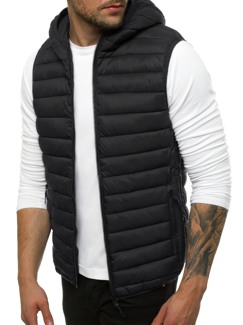 Chaleco de hombre negra OZONEE JS/LY36