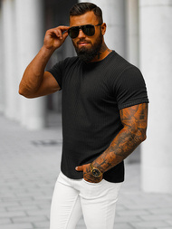 Camiseta de hombre negras OZONEE O/7766T