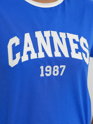 Camiseta de mujer azul OZONEE JS/R62184