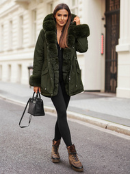 Chaqueta de mujer en verde OZONEE JS/16M9062/136Z