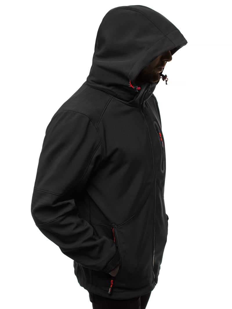 Chaqueta de hombre negro-naranja OZONEE GE/12263Z
