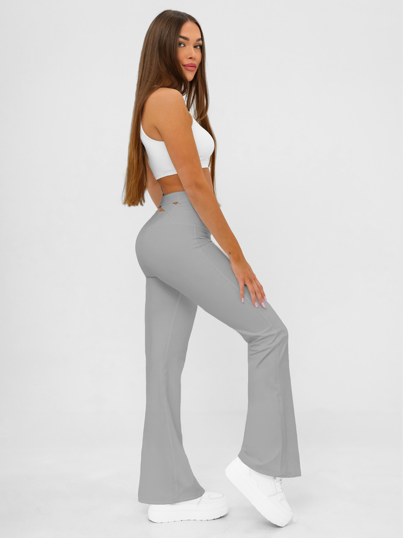 Leggings para mujer con piernas anchas gris OZONEE JS/17K587/5
