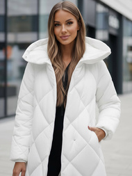 Chaqueta de mujer blanca OZONEE JS/5M3173/281Z