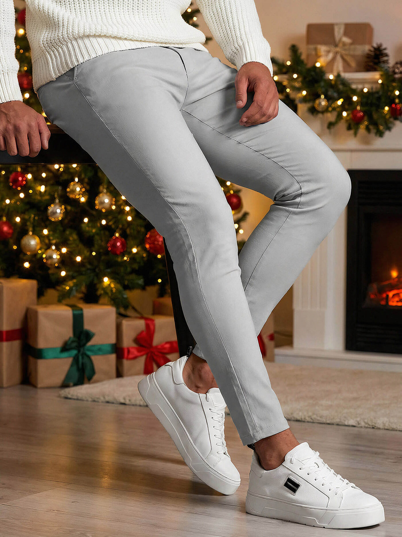 Pantalón chino de hombre gris OZONEE O/P4049Z