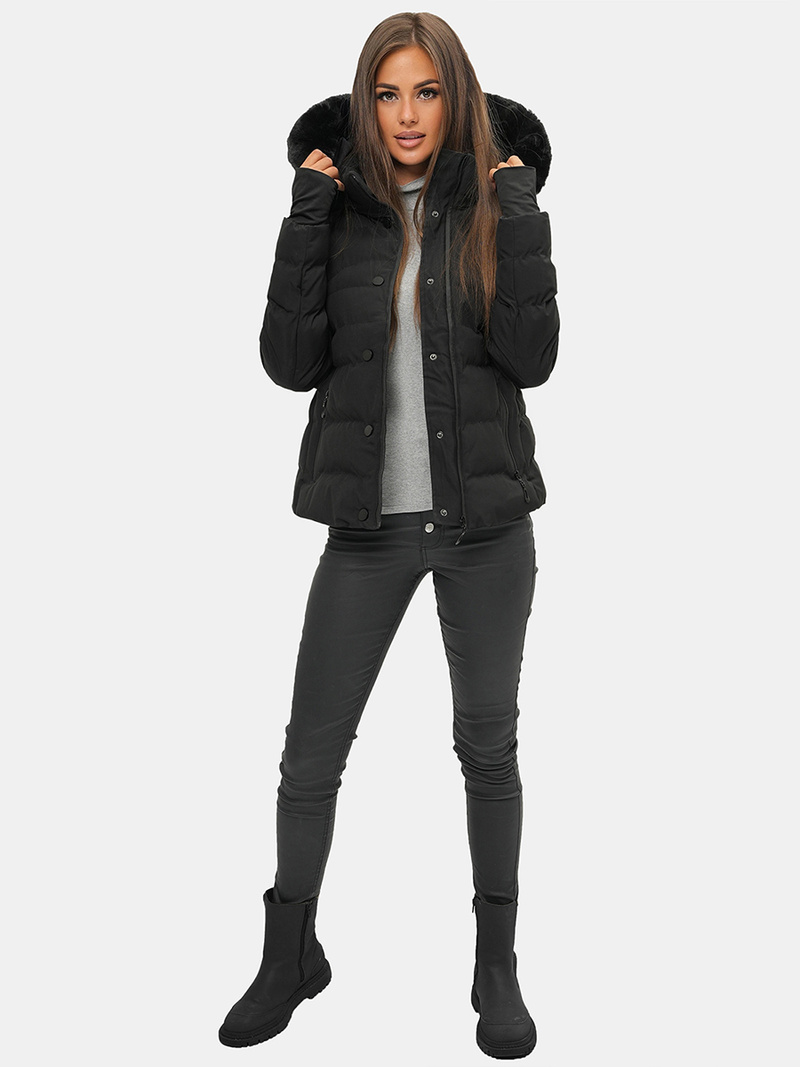 Chaqueta de mujer en negra OZONEE JS/M770/392