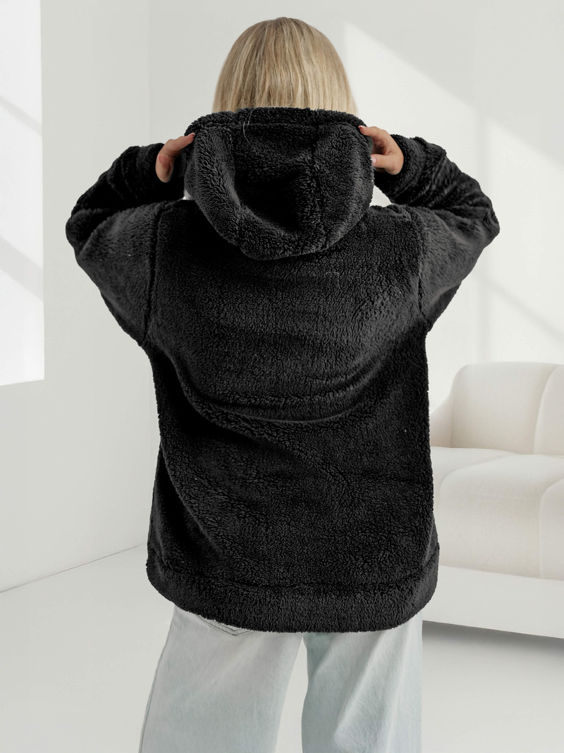 Sudadera de mujer negra OZONEE JS/HH192/3