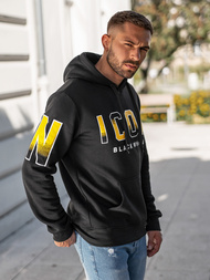 Sudadera de hombre negra OZONEE JS/8B1739/3