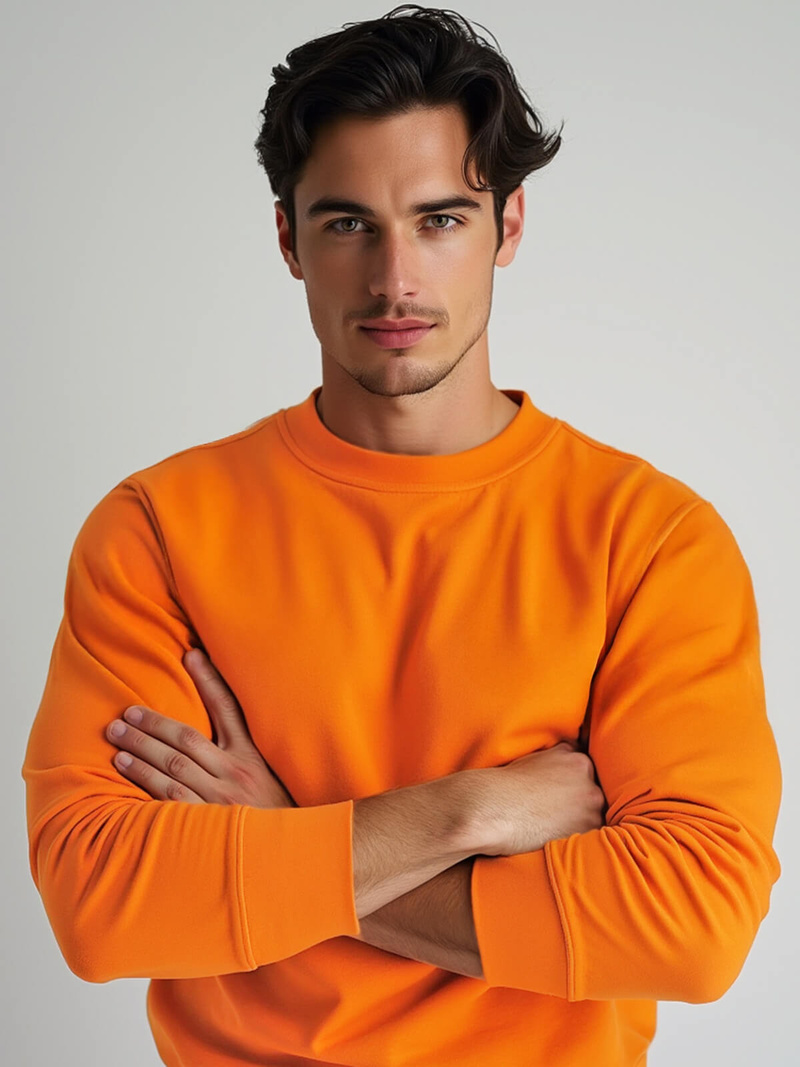 Sudadera de hombre naranja OZONEE JS/2001-10Z