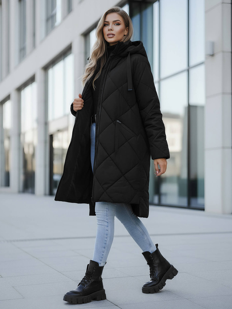 Chaqueta de mujer negra OZONEE JS/5M3168/392Z