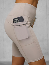 Leggins mujer cortos beige OZONEE JS/XY24004S