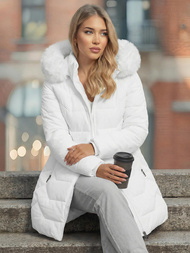 Chaqueta de mujer blanca OZONEE JS/16M9121/281Z