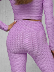 Conjunto de chándal de dos piezas de violeta claro OZONEE O/22060Z