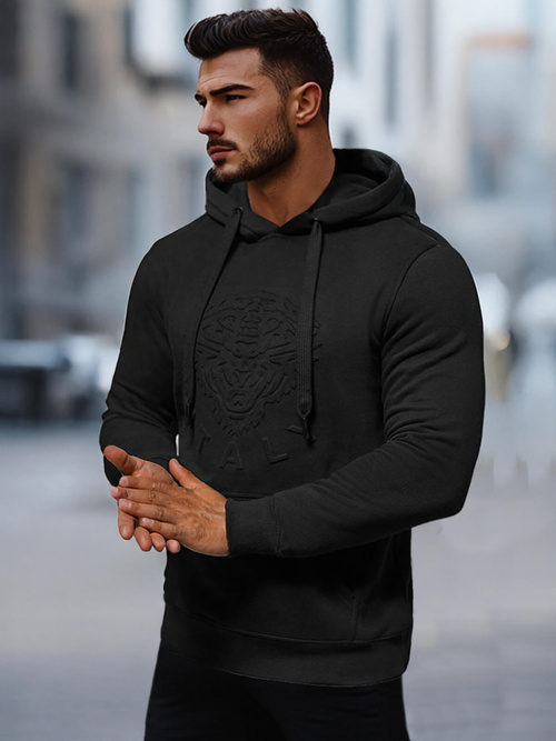Sudadera de hombre negra OZONEE NB/MF2012Z
