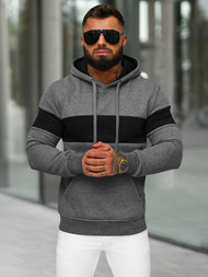 Sudadera de hombre grafito OZONEE JS/8B1316/5