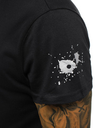 Camiseta de hombre negra OZONEE JS/SS100730Z