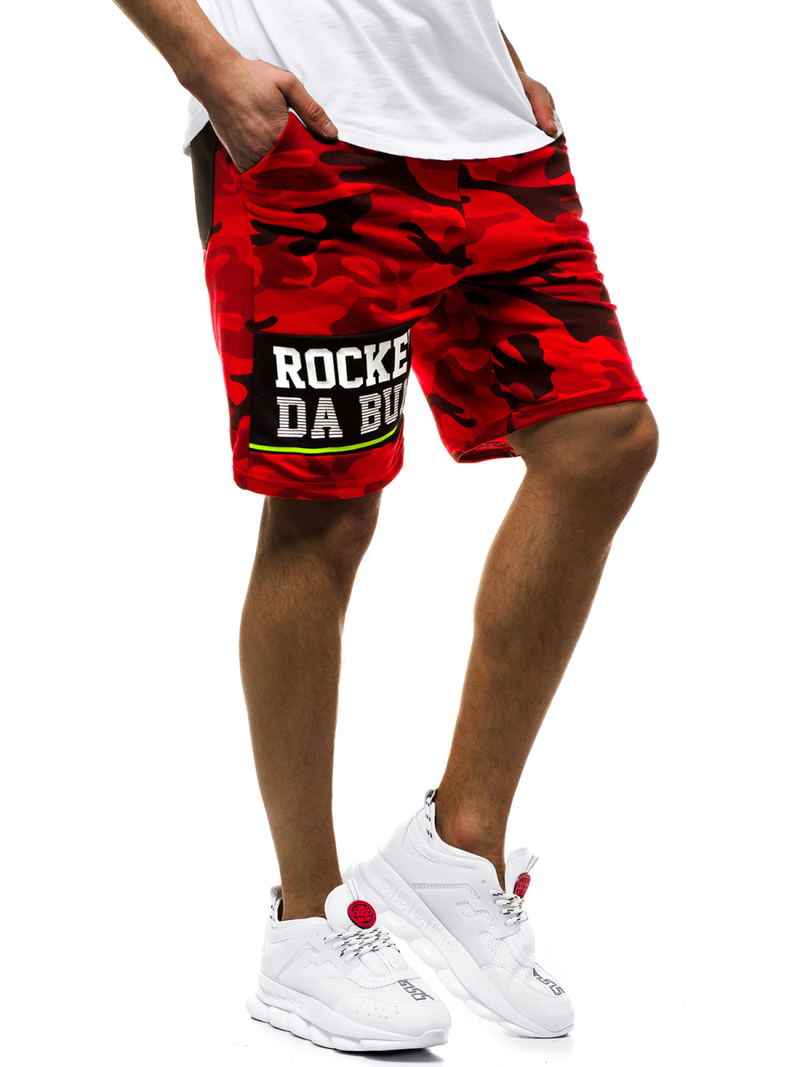 Pantalón corto de hombre rojo JS/KK300161