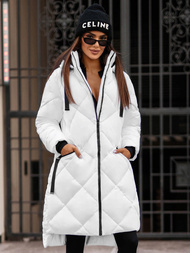 Chaqueta de mujer blanca OZONEE JS/5M3168/281Z