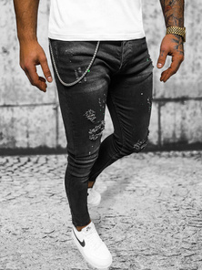 Vaqueros de hombre negras OZONEE O/MB460