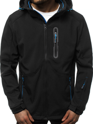 Chaqueta de hombre negro-azul OZONEE GE/12263