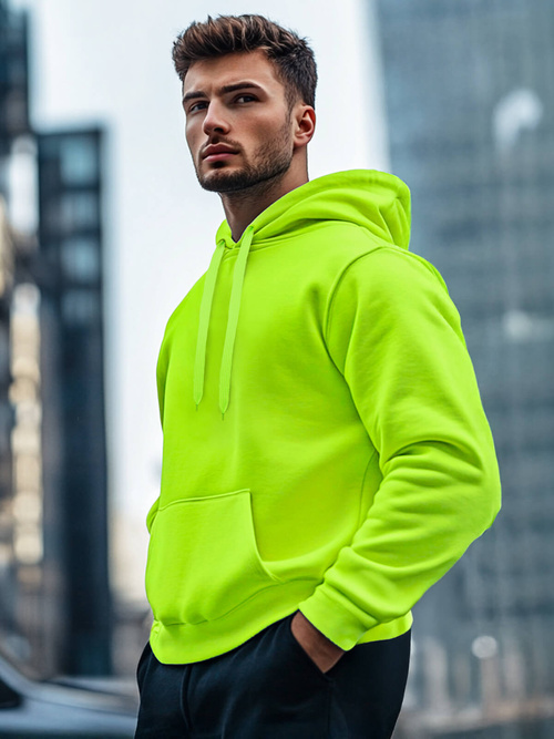 Sudadera de hombre neón verde OZONEE JS/2009Z