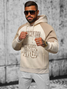 Sudadera de hombre beige OZONEE O/SWE23037