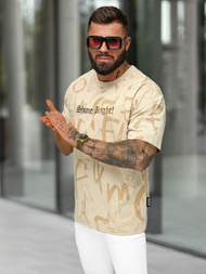 Camiseta de hombre beige OZONEE O/YN2/621