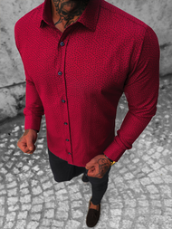 Camisa de hombre de burdeos OZONEE O/3922Z