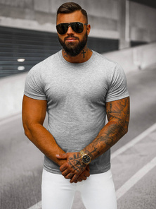 Camiseta de hombre gris OZONEE JS/712005Z
