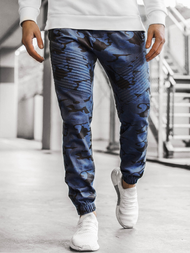 Pantalón chino jogger de hombre azul marino-camuflaje OZONEE A/0952