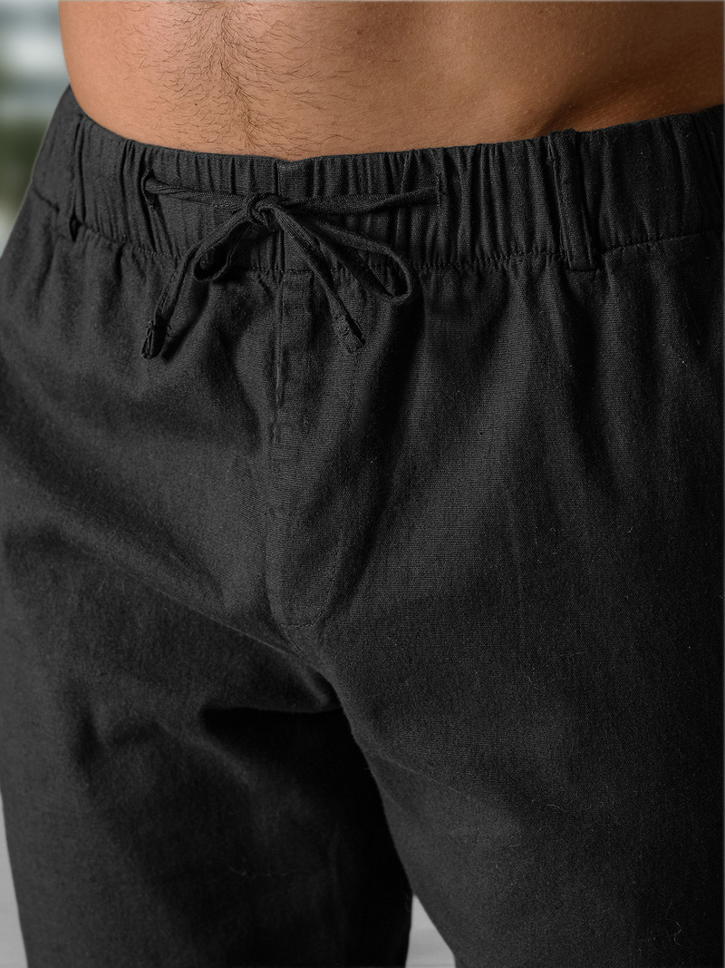 Pantalones cortos chinos de hombre negras OZONEE TMK/DC809/1Z