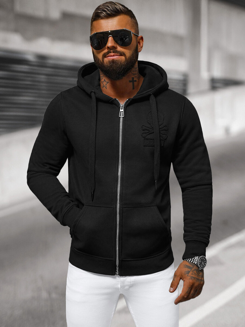 Sudadera de hombre negra OZONEE NB/MF2003