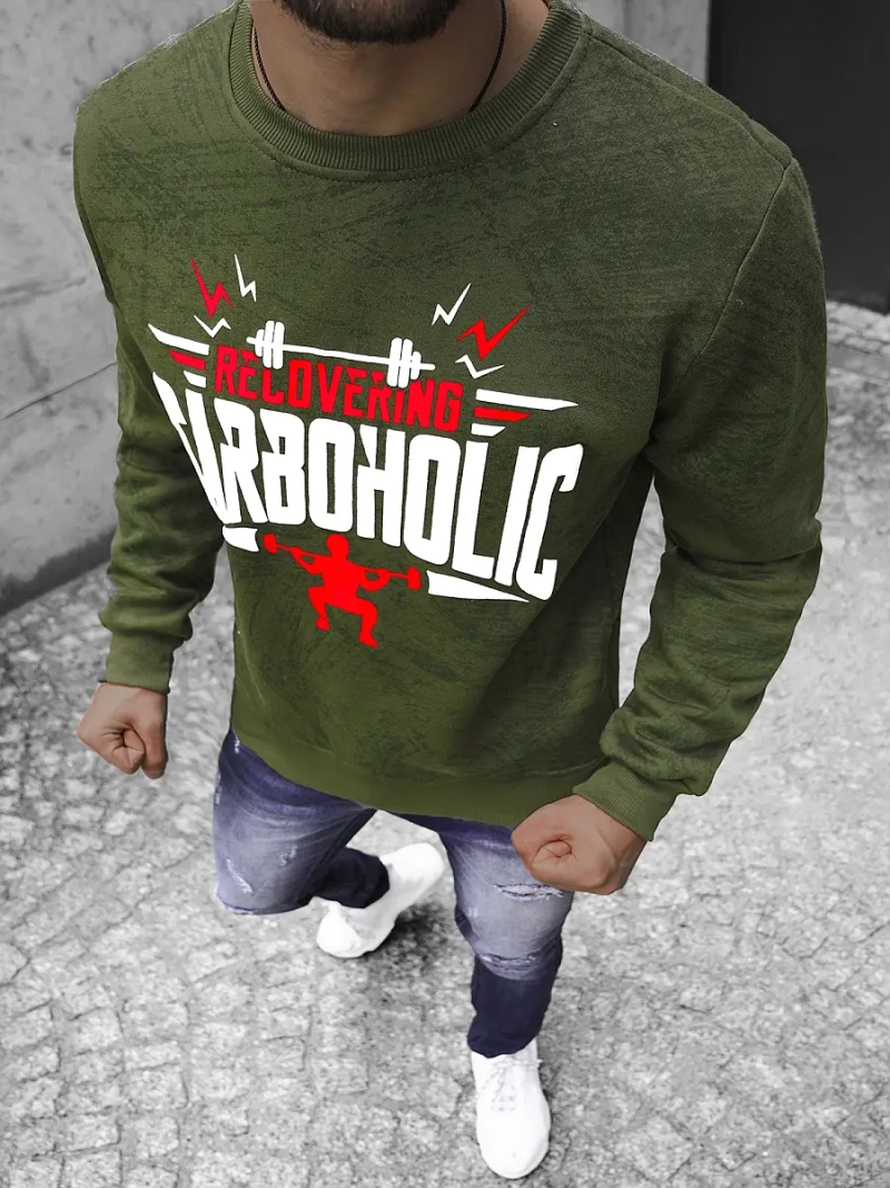 Sudadera de hombre verde OZONEE JS/Y10089