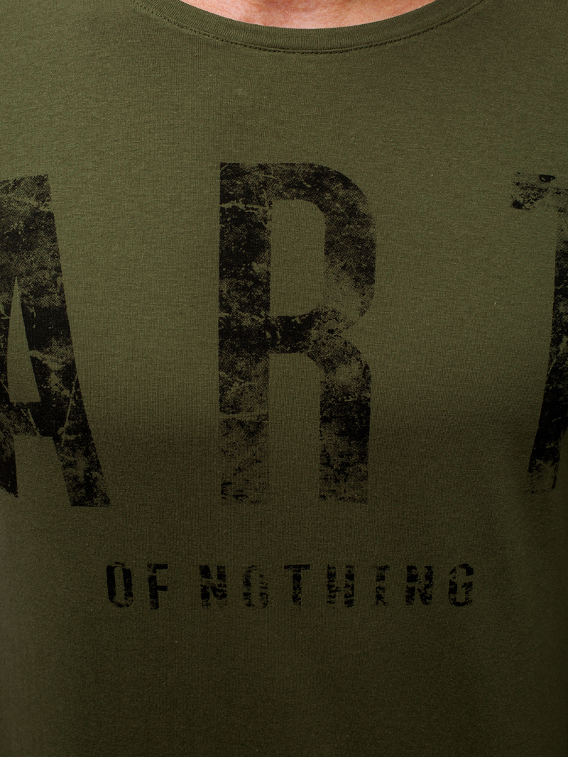 Camiseta de manga larga de hombre verde OZONEE O/1292Z