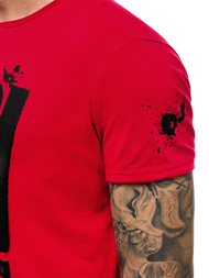 Camiseta de hombre roja OZONEE JS/SS100730Z