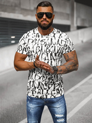 Camiseta de hombre blanco OZONEE JS/8T1215/1