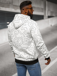 Sudadera de hombre blanca OZONEE JS/8B1232/1