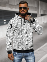 Sudadera de hombre blanca OZONEE JS/8B1256/1